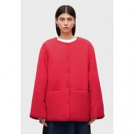 куртка   демисезонная, средней длины, силуэт прямой, утепленная, размер XS, красный Studio 29