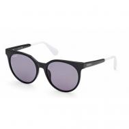 Солнцезащитные очки , круглые, оправа: пластик, с защитой от УФ, для женщин, черный Max&Co