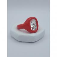 Кольцо Кольцо красное с кристаллом , кристаллы Swarovski, размер 17.5, белый, красный Otevgeni
