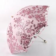Зонт механика, 2 сложения, купол 85 см., 8 спиц, чехол в комплекте, для женщин, розовый WASABI TREND