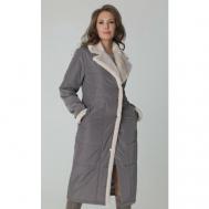 куртка , демисезон/зима, силуэт прямой, стеганая, размер 54, серый Бизнес Стиль