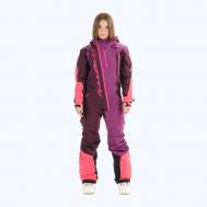Комбинезон  для сноубординга, зимний, карманы, капюшон, мембранный, утепленный, размер L, фиолетовый Dragonfly