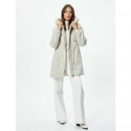 Пальто  , размер 36, серый Koton