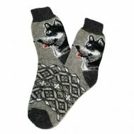 Носки , размер 41-44, бежевый, серый Рассказовские носки