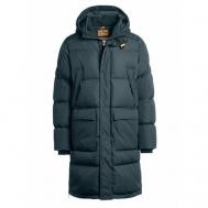 Пальто , демисезон/зима, силуэт прямой, удлиненное, капюшон, карманы, размер XL, синий Parajumpers