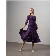 Платье размер 44, фиолетовый GK танцевальное ателье