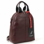 Рюкзак , натуральная кожа, внутренний карман, регулируемый ремень, бордовый Sergio Valentini