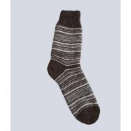 Мужские носки  Шерстяные носки, 1 пара, классические, вязаные, утепленные, воздухопроницаемые, на 23 февраля, на Новый год, размер 42/44, белый, коричневый Наши носки