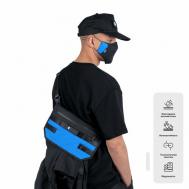 Комплект сумок мессенджер , фактура матовая, черный, синий KARDAR