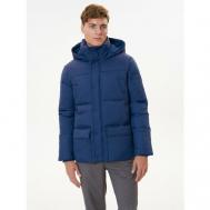 куртка  зимняя, силуэт прямой, водонепроницаемая, карманы, капюшон, быстросохнущая, съемный капюшон, утепленная, размер XXL, синий VOSQ