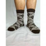 Мужские носки , 1 пара, утепленные, вязаные, размер 40/44, серый А-Ленка