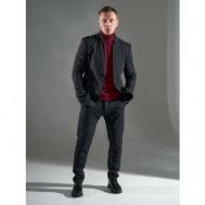 Костюм , пиджак и брюки, классический стиль, полуприлегающий силуэт, размер 52, серый Melskos