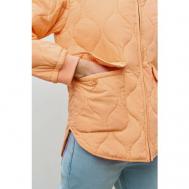 куртка  , демисезон/лето, средней длины, силуэт свободный, быстросохнущая, водонепроницаемая, карманы, ветрозащитная, без капюшона, утепленная, размер 46, оранжевый Baon