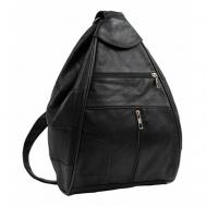Рюкзак , фактура гладкая, черный Unvers leather Istanbul