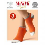 Носки , 3 пары, размер 35-38, оранжевый MINIMI