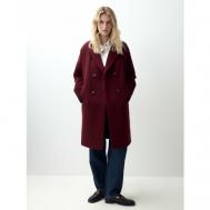 Пальто  , размер 48, бордовый, красный Pompa