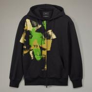 Худи  Placed graphic full-zip hoodie, размер L, черный Y-3 ADIDAS