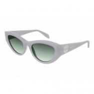 Солнцезащитные очки , кошачий глаз, оправа: пластик, градиентные, для женщин, серый Alexander McQueen