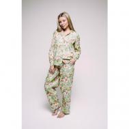Пижама , размер 44, зеленый Amelia Eden