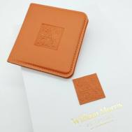 Кошелек , натуральная кожа, глянцевая фактура, оранжевый William Morris