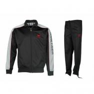 Костюм , олимпийка и брюки, силуэт прямой, карманы, размер 50, черный Montanasport