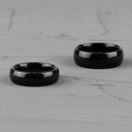 Кольцо обручальное, размер 15.7, черный Tisten