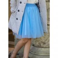 Юбка, размер 46, голубой P.M.Fashion