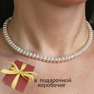 Чокер, жемчуг культивированный, жемчуг барочный, жемчуг пресноводный культивированный, жемчуг пресноводный, длина 35 см., белый Jewelry a vento