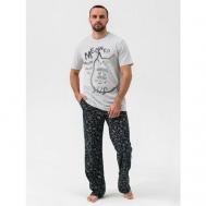 Пижама , размер 58, серый Оптима Трикотаж
