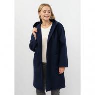 Пальто-реглан   демисезонное, кашемир, средней длины, размер 58, синий Bianka Modeno