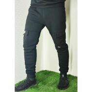 Беговые брюки, карманы, размер 48, черный Santa Safia