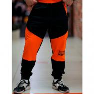Брюки джоггеры , спортивные, свободный силуэт, размер 2XL, оранжевый Inferno Style