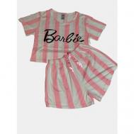 Пижама , футболка, шорты, размер M, розовый BRAND PROMISE