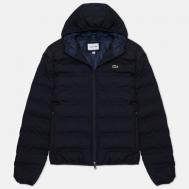 куртка  quilted hooded зимняя, силуэт свободный, подкладка, размер 54, синий Lacoste