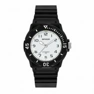 Наручные часы d-3.5 см, светящиеся, водонепроницаемые, ремешок силикон, черные, белый, черный Hidde