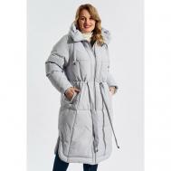 куртка   зимняя, средней длины, силуэт прямой, для беременных, размер 54, голубой D`imma Fashion Studio