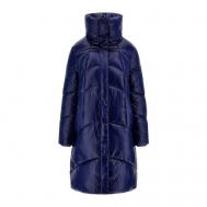 куртка  , демисезон/зима, без капюшона, карманы, размер 46/M, фиолетовый Guess