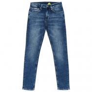 Джинсы зауженные , полуприлегающий силуэт, средняя посадка, размер 29, голубой Pepe Jeans