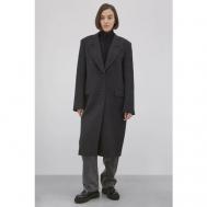 Пальто  , демисезон/зима, шерсть, силуэт прямой, средней длины, размер M, серый I Am Studio