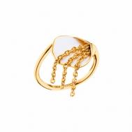 Кольцо , размер 18.5, золотой, белый Nina Ricci