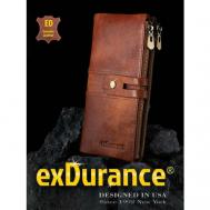 Кошелек  ED-043 Brown, фактура гладкая, коричневый exDurance