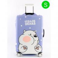 Чехол для чемодана , размер S, белый, фиолетовый Ledcube
