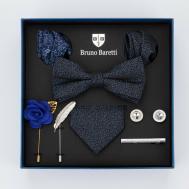 Комплект аксессуаров , подарочная упаковка, для мужчин, синий Bruno Baretti