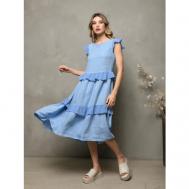 Платье , размер 2XL, голубой Agenda