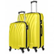 Комплект чемоданов  Phuket, 2 шт., 133 л, размер S/L, желтый L'Case