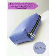 Сумка  кросс-боди  повседневная, натуральная кожа, внутренний карман, фиолетовый RUKZAK COLLECTION