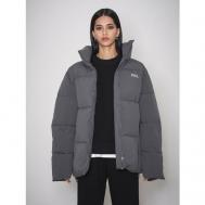 куртка   зимняя, оверсайз, подкладка, размер M, серый Feelz