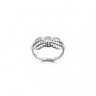 Кольцо  кольцо из серебра 61961а, серебро, 925 проба, родирование, размер 17.5, серебряный Aquamarine