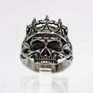Кольцо Король мертвых, размер 23, серебряный Zloster