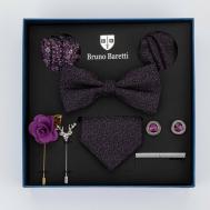 Комплект аксессуаров , подарочная упаковка, для мужчин, фиолетовый Bruno Baretti